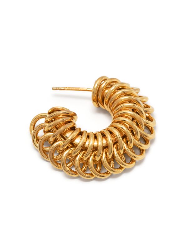 Browns Bottega Veneta Gold-plated Disk Hoops Earrings | Browns Earrings