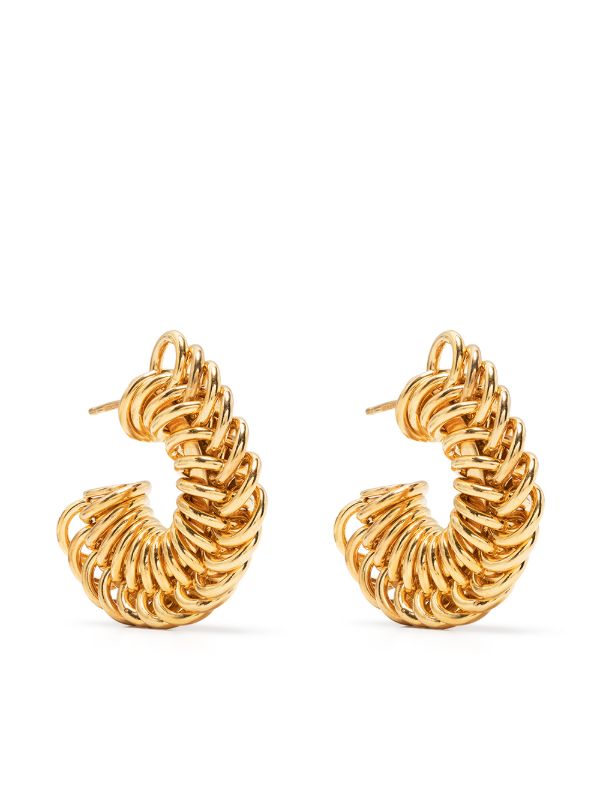 browns Bottega Veneta Gold-plated Disk hoops earrings | Browns Earrings browns Bottega Veneta Gold-plated Disk hoops earrings | Browns Earrings