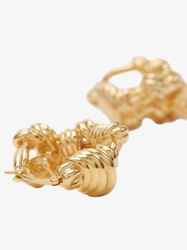 Browns Bottega Veneta Gold-plated Knot Hoop Earrings | Browns Earrings