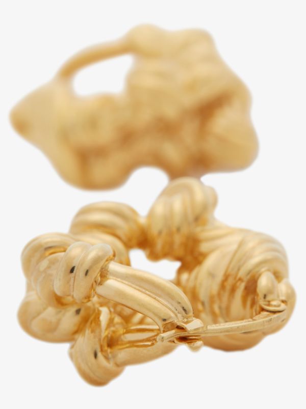 Browns Bottega Veneta Gold-plated Knot Hoop Earrings | Browns Earrings