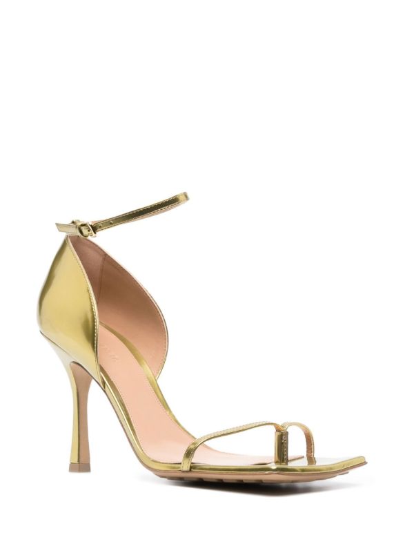 Browns Bottega Veneta Gold Stretch 90 Leather Sandals | Browns Sandals