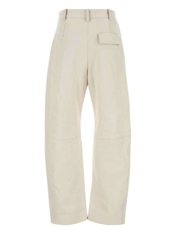 Browns Bottega Veneta Leather Rounded-Leg Trousers | Browns Straight-Leg Pants