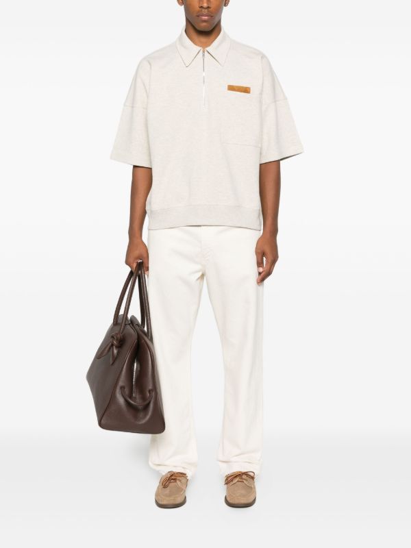Browns Bottega Veneta Mélange-effect Polo Shirt | Browns Polo Shirts