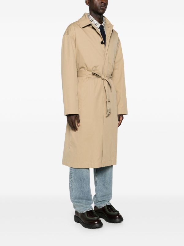Browns Bottega Veneta Neutral Belted Cotton Trench Coat | Browns Trench Coats & Raincoats