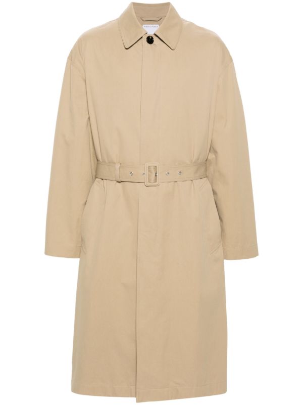 browns Bottega Veneta Neutral Belted Cotton Trench Coat | Browns Trench Coats & Raincoats