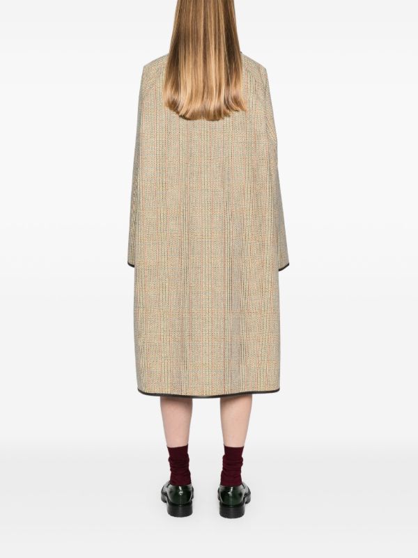Browns Bottega Veneta Neutral Prince Of Wales Coat | Browns Single Breasted Coats