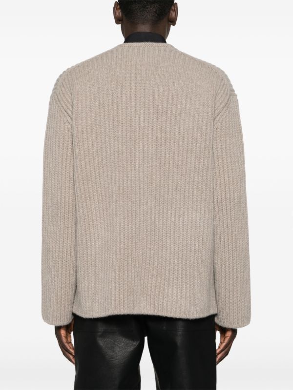 Browns Bottega Veneta Neutral V-neck Knit Cardigan | Browns Cardigans