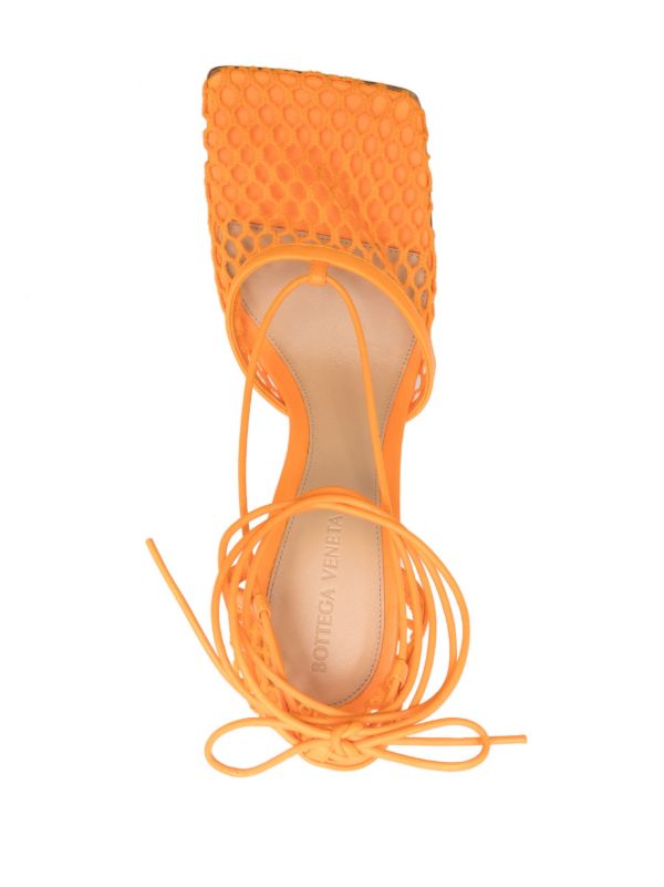 Browns Bottega Veneta Orange Stretch 90 Mesh Pumps | Browns Pumps