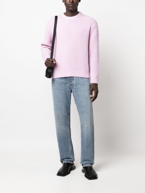 Browns Bottega Veneta Pink Ribbed-Knit Sweater | Browns Knitted Sweaters