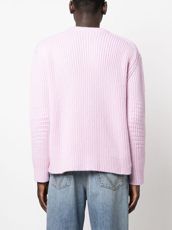 Browns Bottega Veneta Pink Ribbed-Knit Sweater | Browns Knitted Sweaters