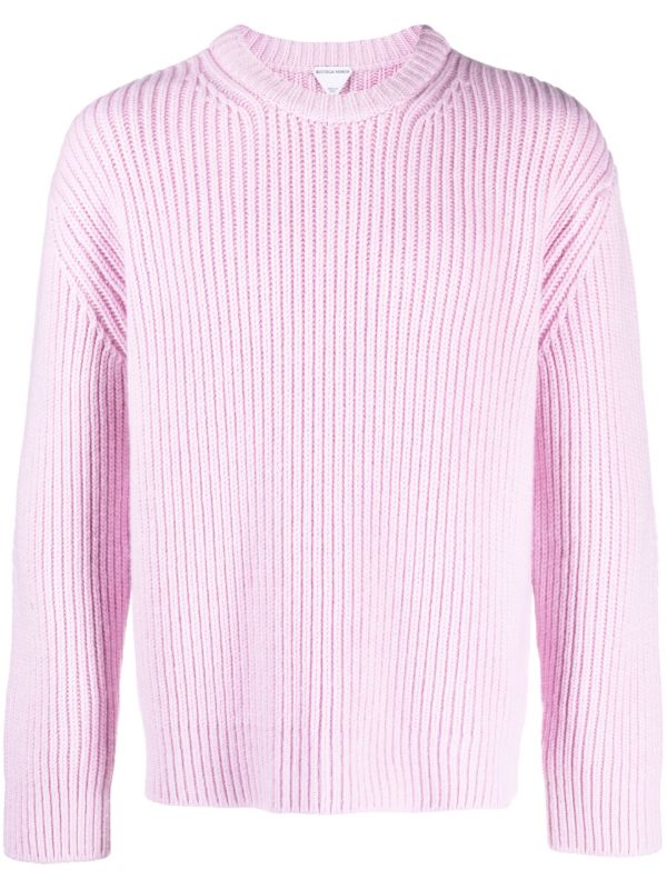 browns Bottega Veneta Pink Ribbed-Knit Sweater | Browns Knitted Sweaters