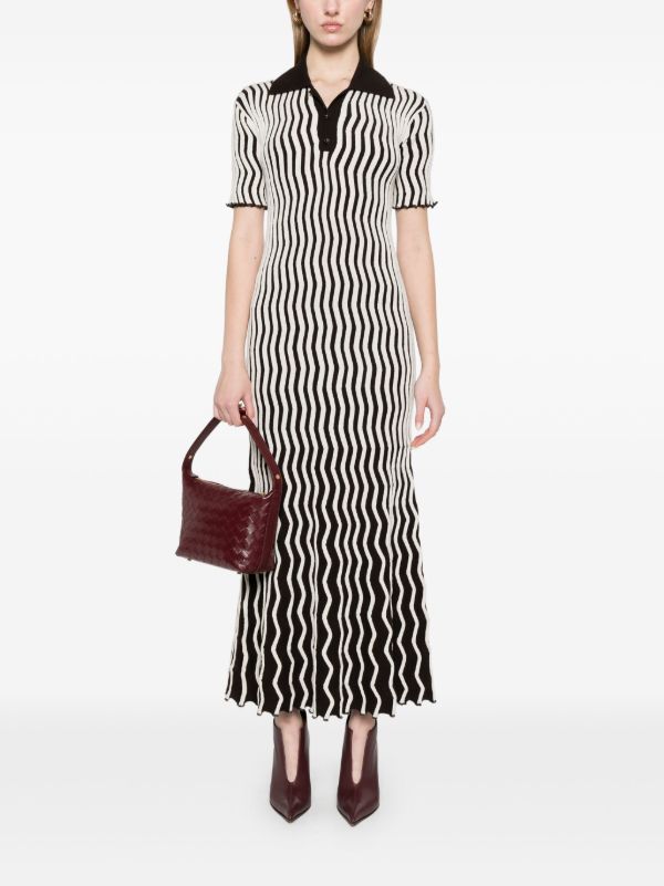 Browns Bottega Veneta Ribbed Knit Polo Dress | Browns Day Dresses