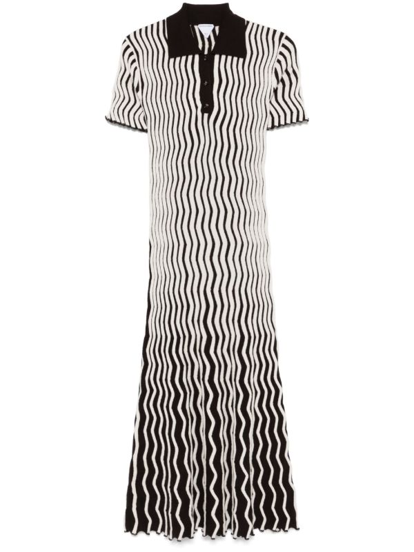 browns Bottega Veneta Ribbed Knit Polo Dress | Browns Day Dresses