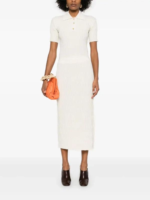 Browns Bottega Veneta Ribbed Wool Midi Skirt | Browns Pencil Skirts