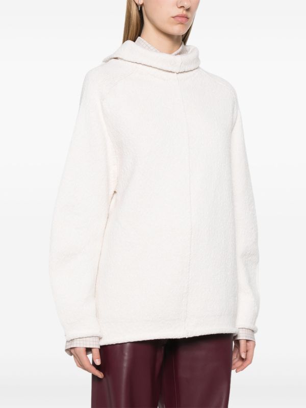 Browns Bottega Veneta White Knitted Sweater | Browns Knitted Sweaters