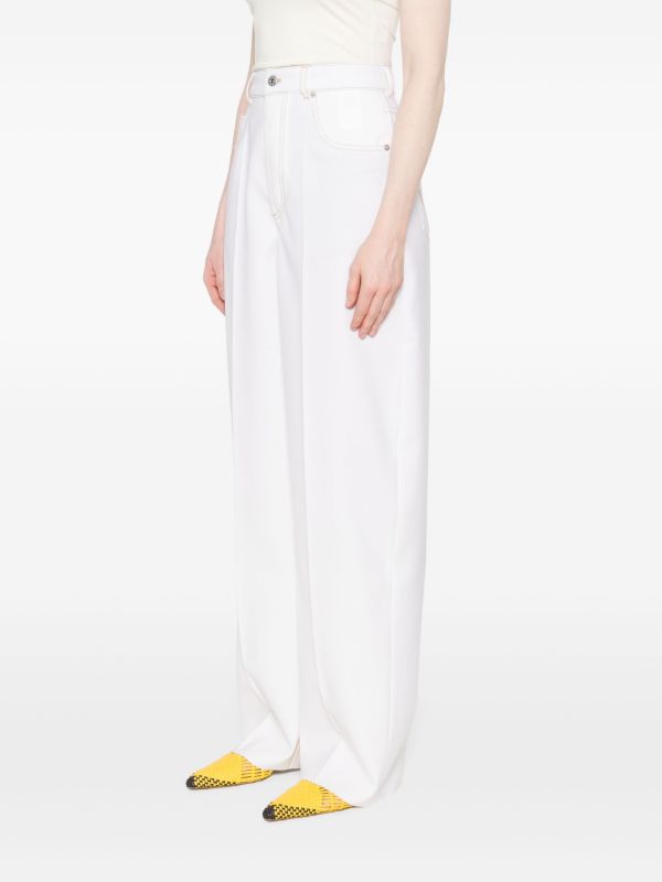 Browns Bottega Veneta Wool Trousers | Browns Wide-Leg Pants