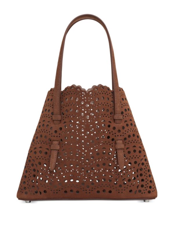 browns Alaïa Brown Mina Tote Bag | Browns Tote Bags