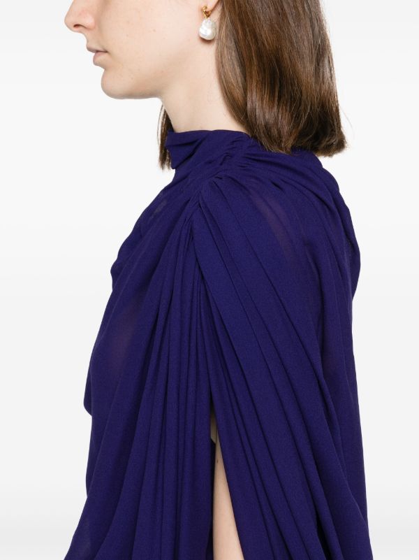 Browns Alaïa Purple Draped Blouse | Browns Blouses