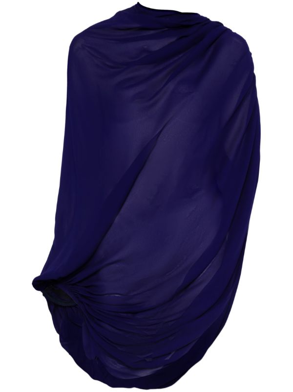 browns Alaïa Purple Draped Blouse | Browns Blouses