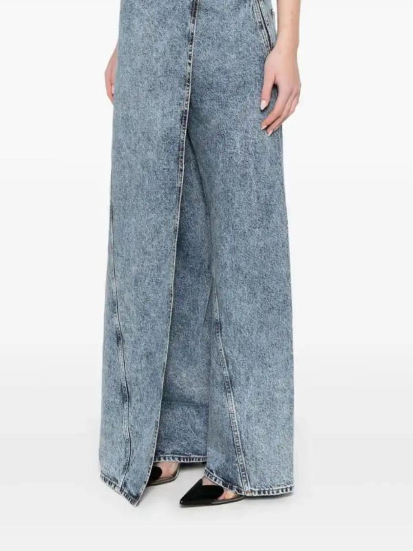 Browns Alaïa Wrap Jeans | Browns Wide-Leg Jeans