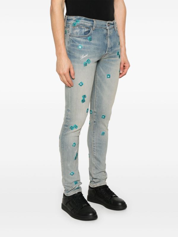 Browns AMIRI Blue Dice Jeans | Browns Skinny Jeans
