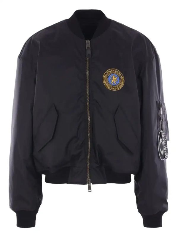 browns Balenciaga padded bomber jacket