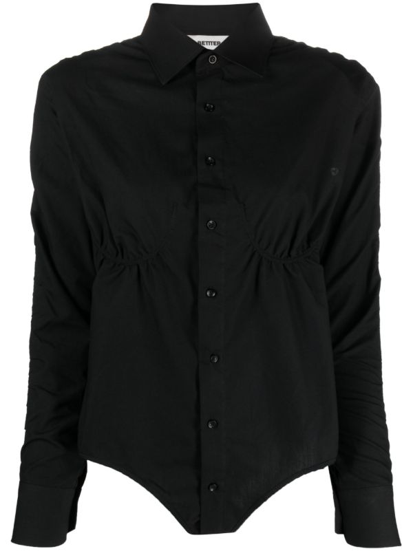 browns BETTTER black cotton bodysuit | Browns Shirts