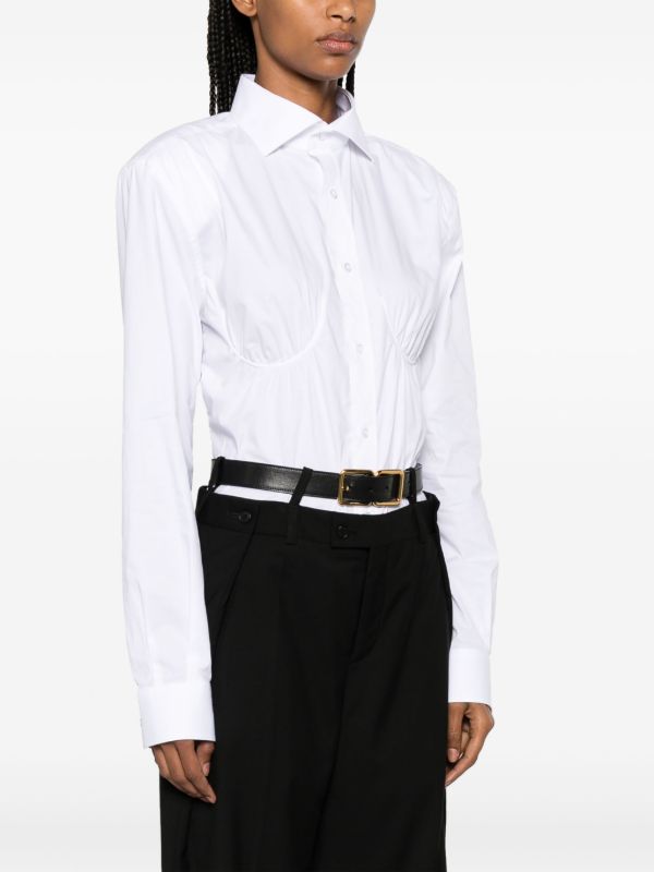 Browns BETTTER White Cotton Bodysuit | Browns Shirts