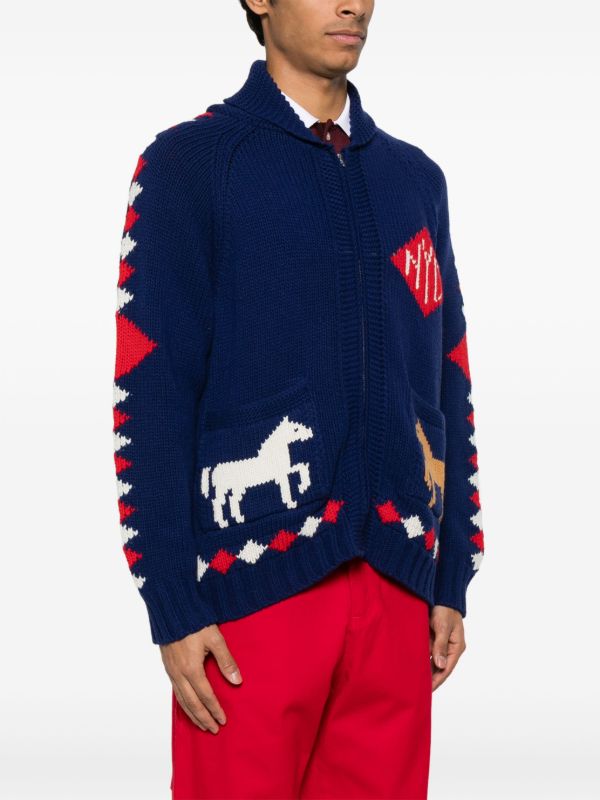 Browns BODE Blue Corral Cardigan | Browns Cardigans