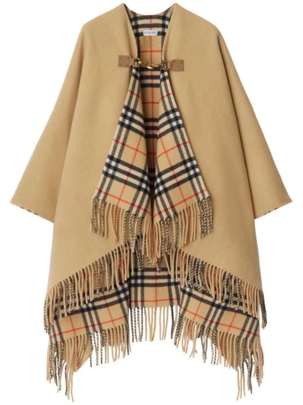 browns Burberry Check wool cape | Browns Capes