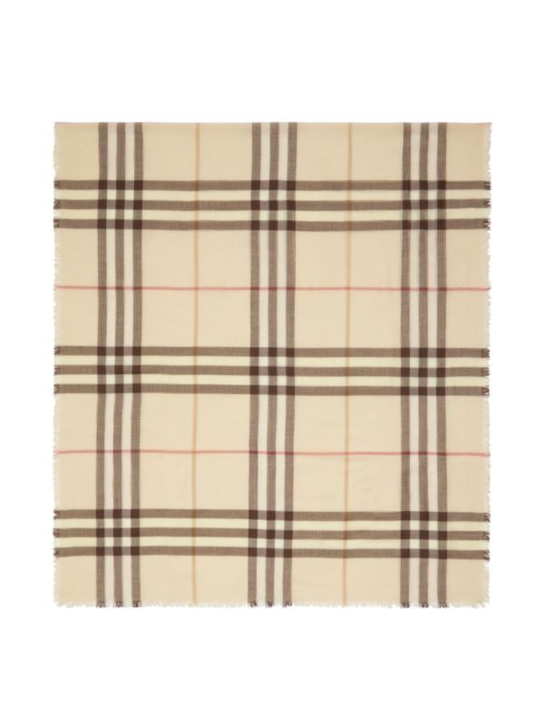 Browns Burberry Check Wool Scarf | Browns Scarves