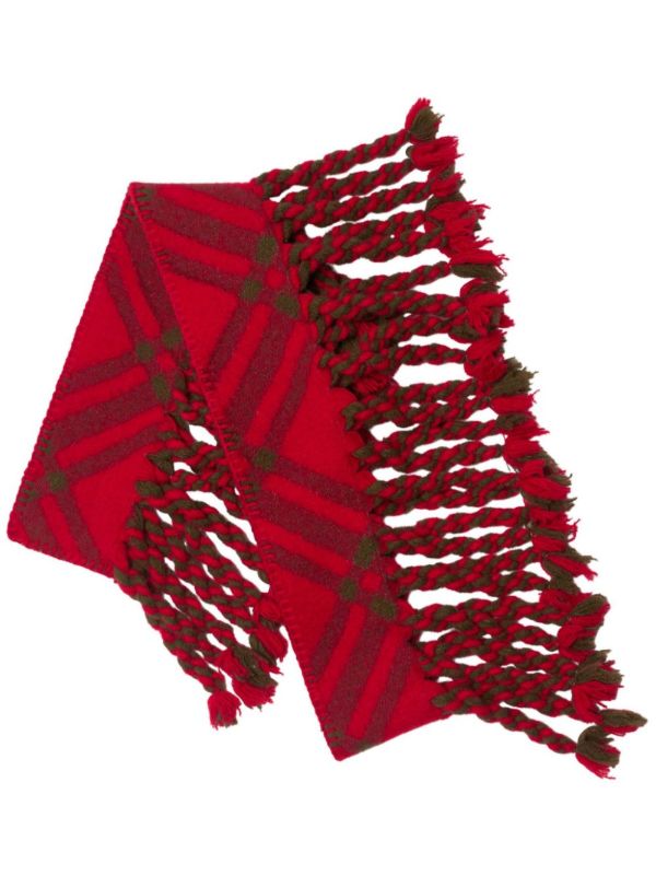browns Burberry Check Wool Scarf | Browns Scarves