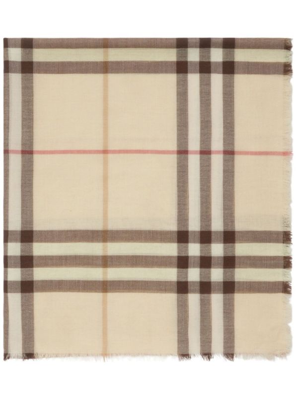 browns Burberry Check Wool Scarf | Browns Scarves
