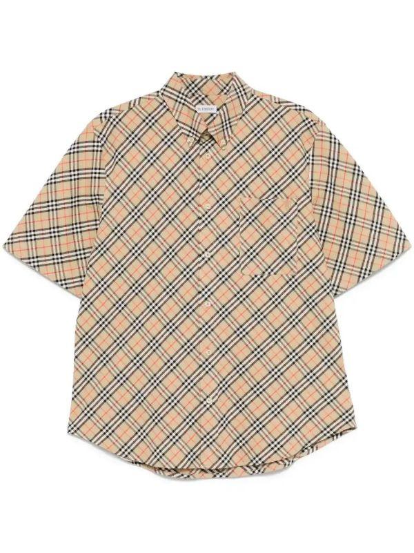 browns Burberry Checked Cotton Shirt | Browns Shirts
