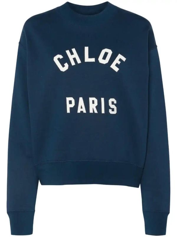 browns Chloé logo-patch sweatshirt | Browns Sweaters