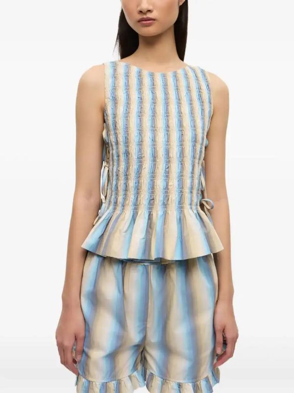 Browns GANNI Striped Blouse | Browns Vests & Tank Tops