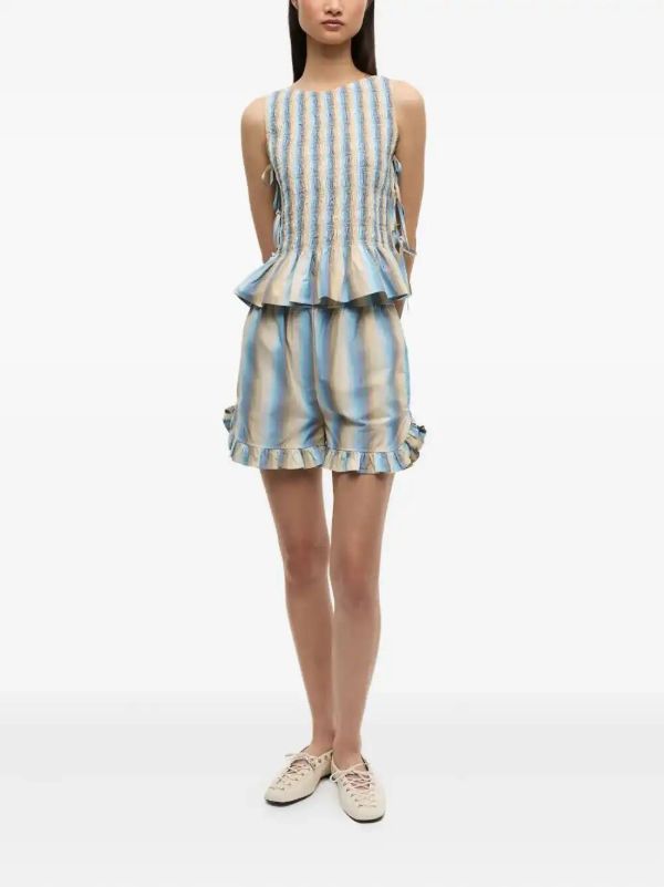 Browns GANNI Striped Blouse | Browns Vests & Tank Tops