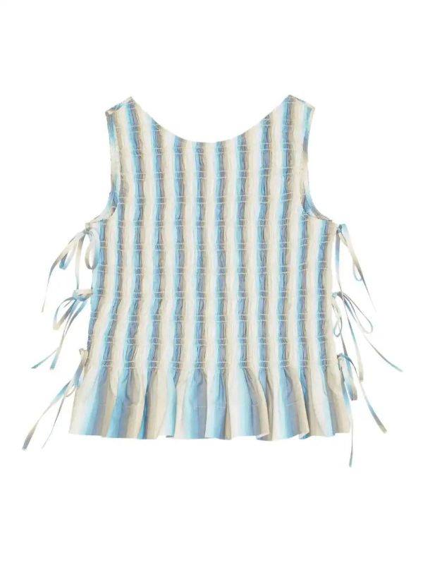 browns GANNI striped blouse | Browns Vests & Tank Tops