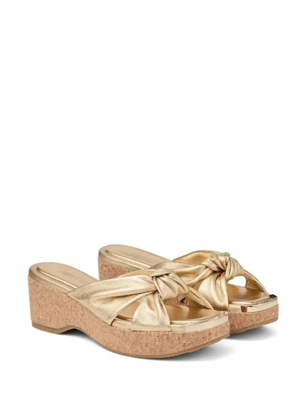 Browns Jimmy Choo Gold Avenue Mules | Browns Mules