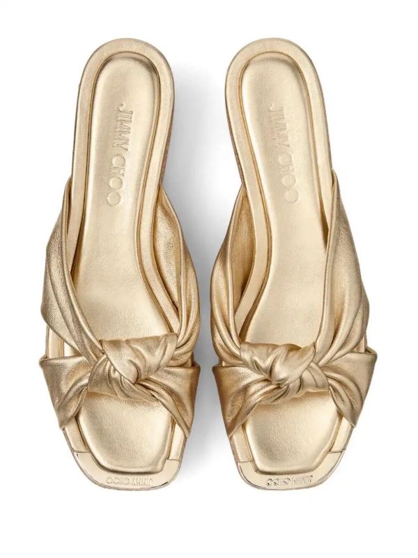 Browns Jimmy Choo Gold Avenue Mules | Browns Mules