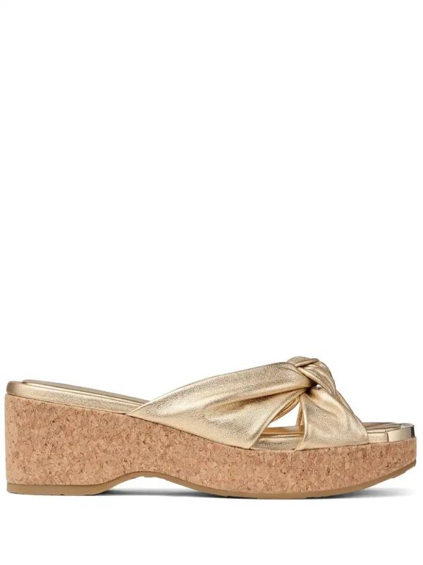 browns Jimmy Choo Gold Avenue Mules | Browns Mules