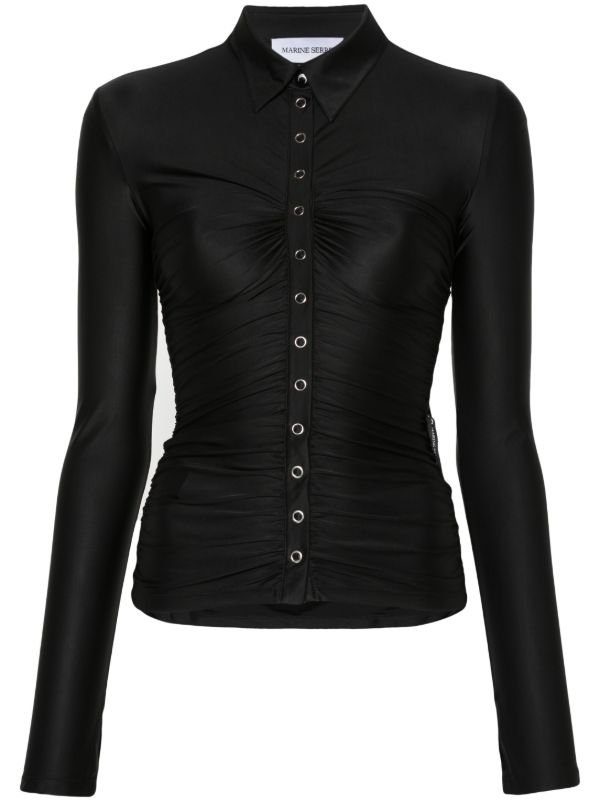 browns Marine Serre Ruched Blouse | Browns Blouses