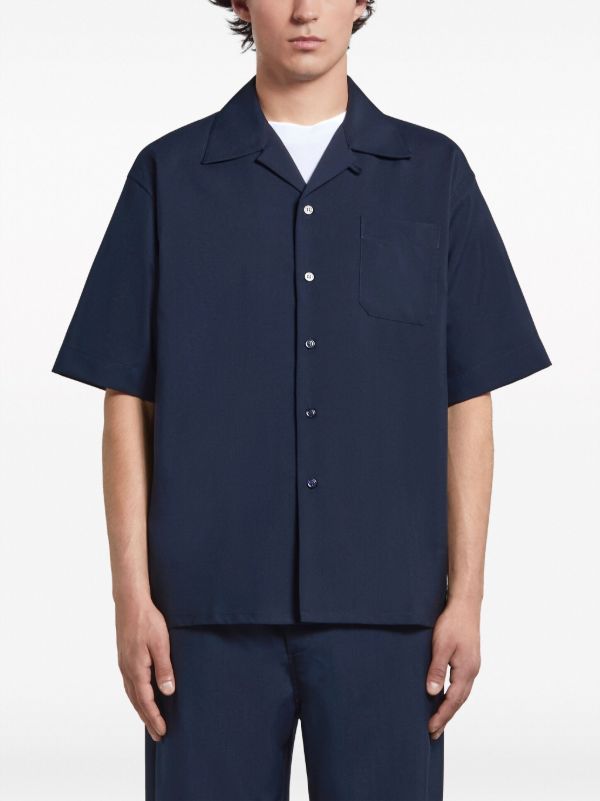 Browns Marni Blue Virgin-Wool Shirt | Browns Shirts