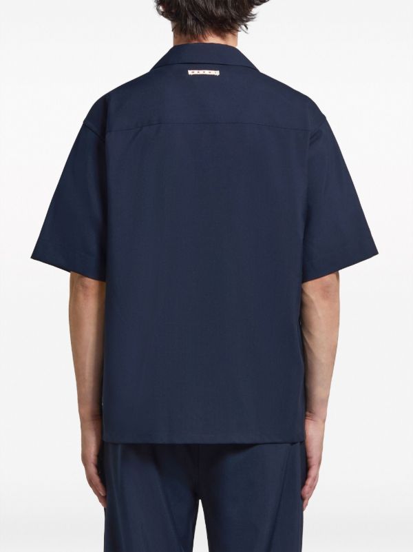 Browns Marni Blue Virgin-Wool Shirt | Browns Shirts