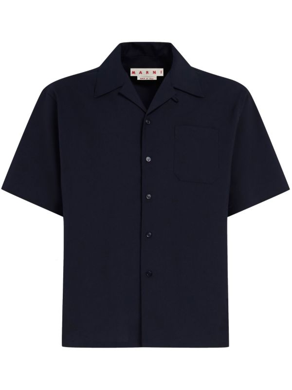 browns Marni Blue Virgin-Wool Shirt | Browns Shirts