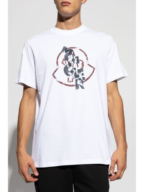 Browns Moncler Logo-Print T-shirt | Browns T-Shirts
