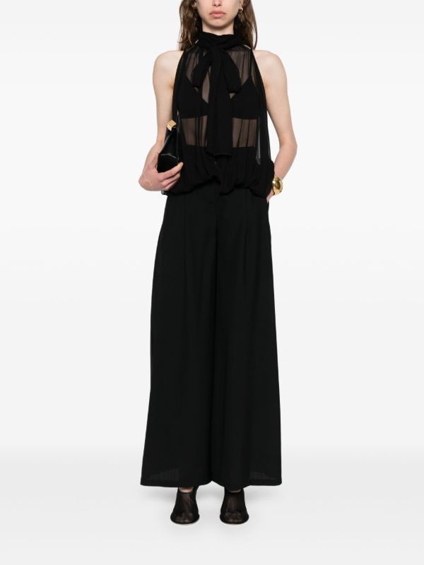Browns Mônot Sleeveless Sheer Top | Browns Blouses