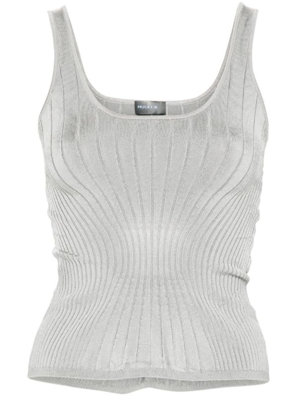 browns Mugler Knit Tank Top | Browns Knitted Tops