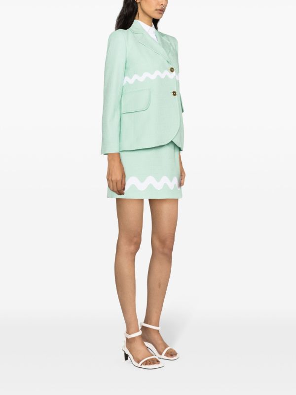 Browns Patou Green Tweed Blazer | Browns Blazers