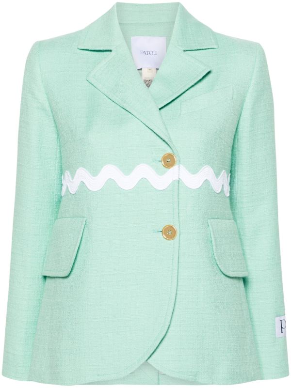 browns Patou Green Tweed Blazer | Browns Blazers